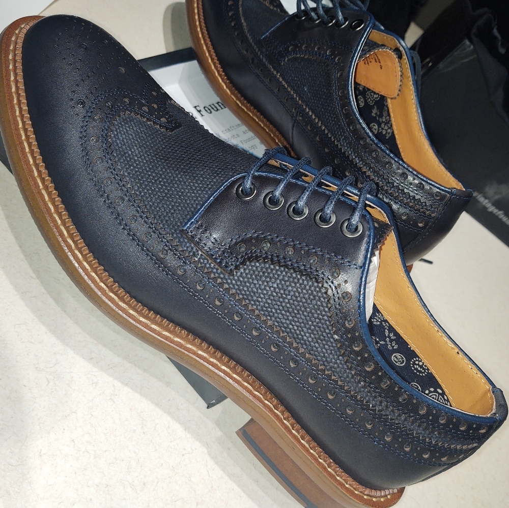 Vintage Foundry Oswin Navy Men's oxford shoe